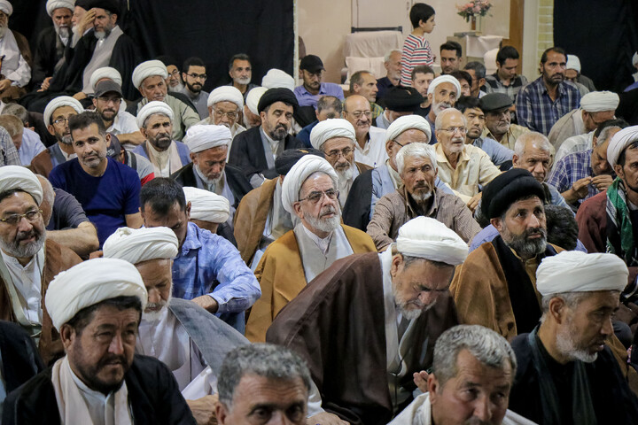 تصاویر/ مراسم بزرگداشت آیت‌الله العظمی فیاض در بیت آیت الله العظمی صافی گلپایگانی ره