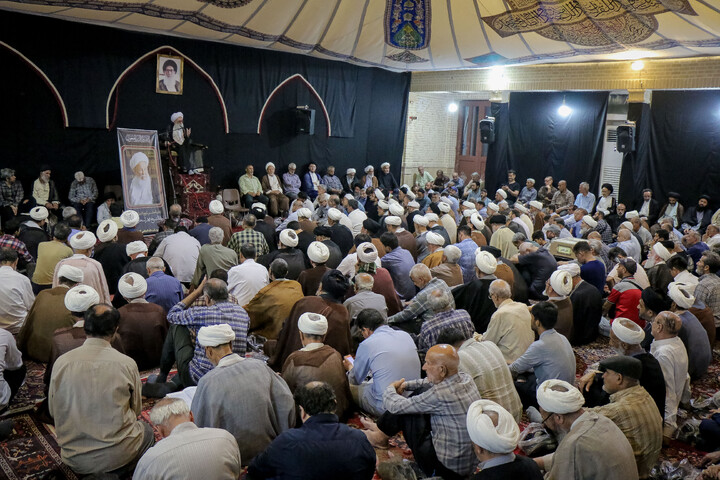 تصاویر/ مراسم بزرگداشت آیت‌الله العظمی فیاض در بیت آیت الله العظمی صافی گلپایگانی ره