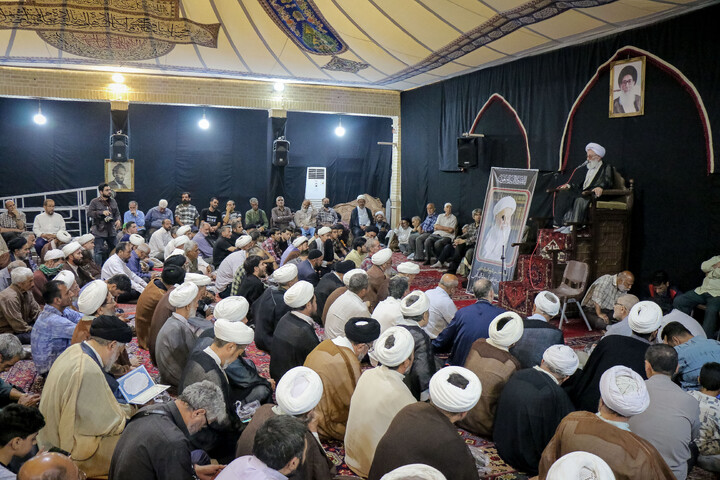 تصاویر/ مراسم بزرگداشت آیت‌الله العظمی فیاض در بیت آیت الله العظمی صافی گلپایگانی ره