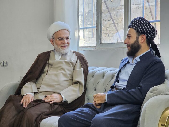 تصاویر/نماینده ولی‌فقیه در کردستان با ماموستایان بخش کلاترزان سنندج