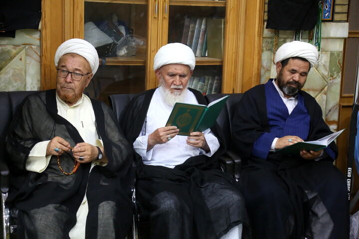 تصاویر/ مراسم ختم آیت‌الله‌العظمی شیخ محمد اسحاق فیاض (ره)
