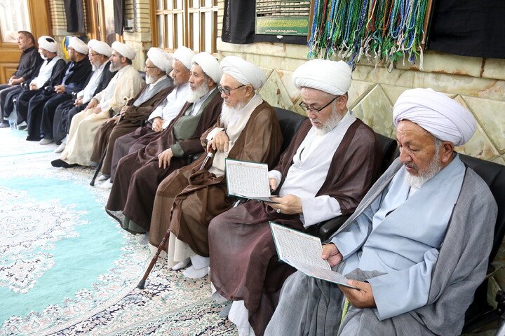 تصاویر/ مراسم ختم آیت‌الله‌العظمی شیخ محمد اسحاق فیاض (ره)