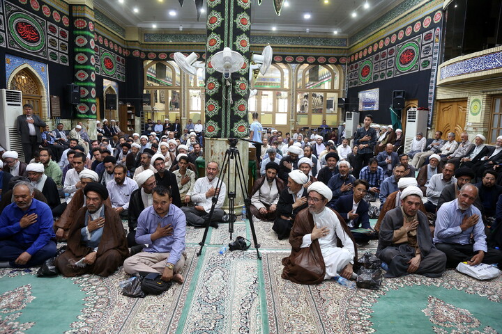 تصاویر/ مراسم ختم آیت‌الله‌العظمی شیخ محمد اسحاق فیاض (ره)