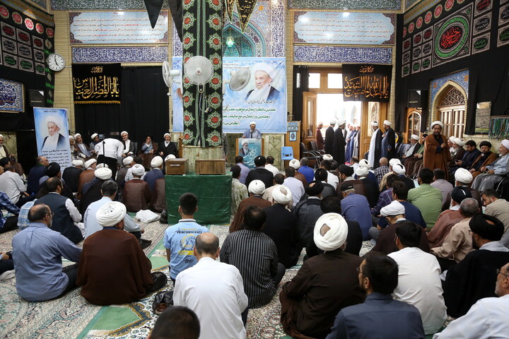 تصاویر/ مراسم ختم آیت‌الله‌العظمی شیخ محمد اسحاق فیاض (ره)