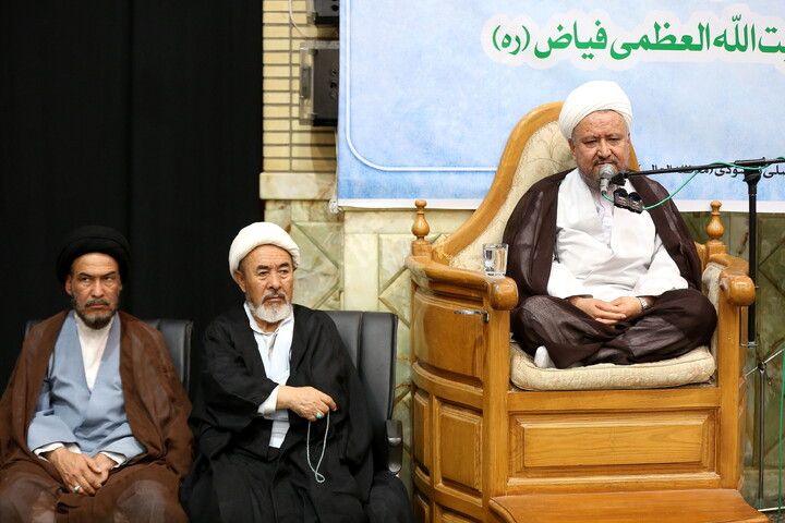 تصاویر/ مراسم ختم آیت‌الله‌العظمی شیخ محمد اسحاق فیاض (ره)