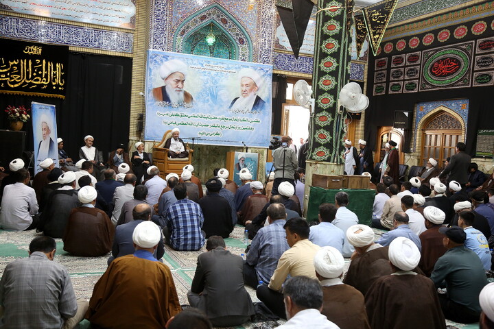 تصاویر/ مراسم ختم آیت‌الله‌العظمی شیخ محمد اسحاق فیاض (ره)