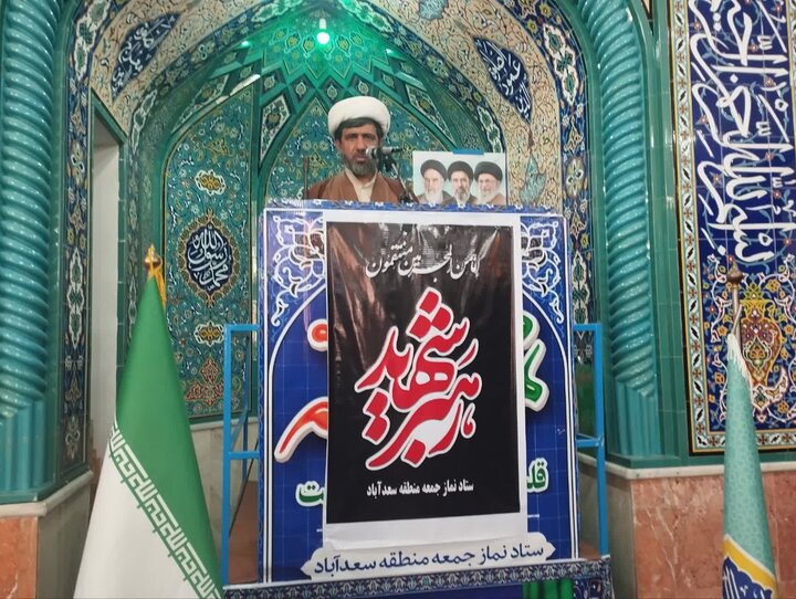 نمازجمعه امروز شهر سعدآباد به روایت تصاویر