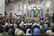 إقامة مجلس تأبين آية اللّه العظمى الفيّاض واستذكار شهداء الحرب المفروضة ذات الـ 12 يومًا في حرم السيّدة فاطمة المعصومة (عليها السلام) + فيديو وصور