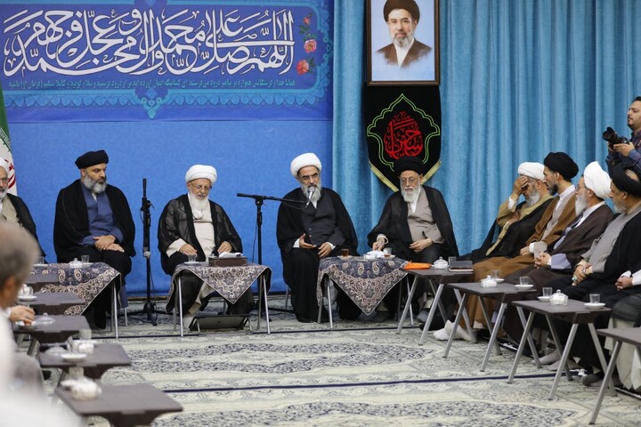 تصاویر/ برگزاری جلسه مسئولین نهادهای فرهنگی با حضور آیت‌الله محمد جواد فاضل لنکرانی