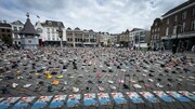 Des milliers de chaussures d’enfants aux Pays-Bas : le récit silencieux des enfants de Gaza