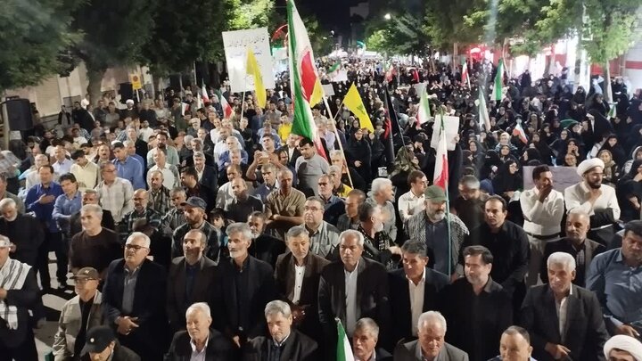 تصاویر/ حمایت مردمی در میاندوآب از نظام اسلامی در صدور پنجمین شب متوالی