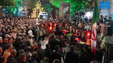 تصاویر/ برگزاری مراسم وداع با پیکر مطهر شهید حسین رسولی در چالدران