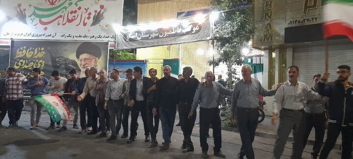تصاویر/ مردم اسکو  پای کار نظام و رهبری
