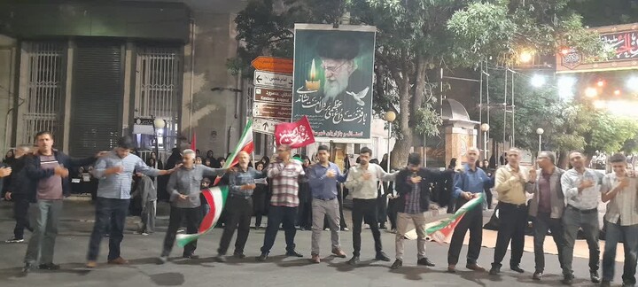 تصاویر/ مردم اسکو  پای کار نظام و رهبری