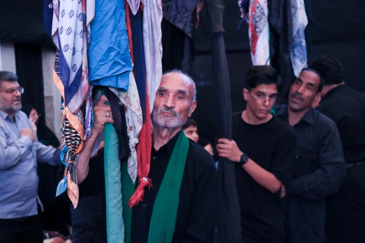 تصاویر| مراسم علم بندان در هیئت فاطمی بیرجند