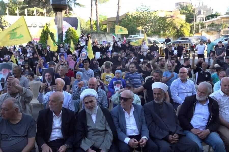 Wananchi wa Baalbek Wakusanyika kwa Ajili ya Kuonesha Shukrani Zao na Uaminifu kwa Jamhuri ya Kiislamu ya Iran