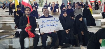 تصاویر/ اجتماع خیابانی مردم کنگان در ایستگاه ۱۰۷