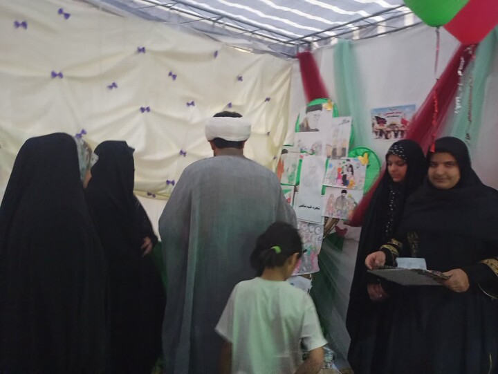تصاویر/ بازدید مسئول مبلغات شهرستان کرمان از موکب کودک مبلغات شهر جوپار