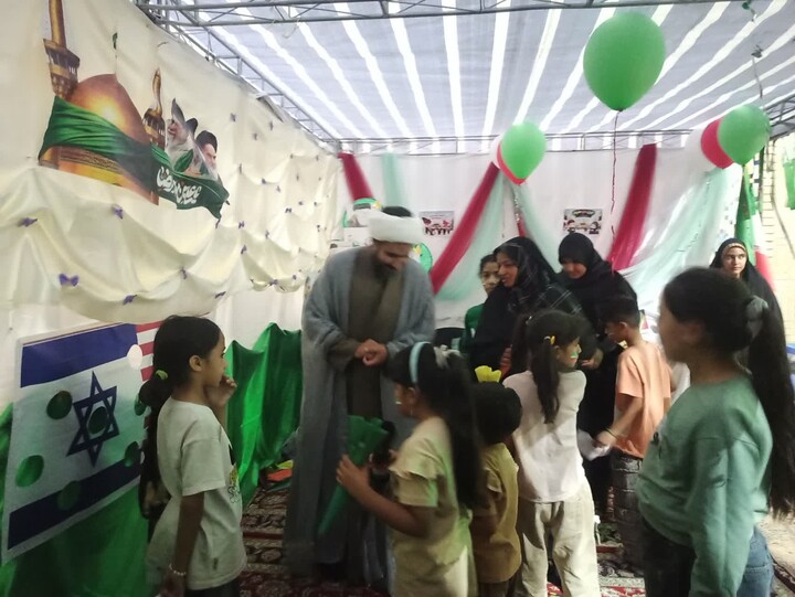 تصاویر/ بازدید مسئول مبلغات شهرستان کرمان از موکب کودک مبلغات شهر جوپار