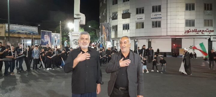 تصاویر / اجتماع شبانه مردمی اسکو و عزاداری هیئت شاه حسین گویان