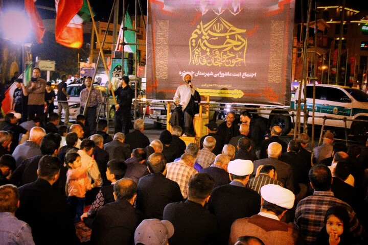 تصاویر / اجتماع شبانه مردمی خرمدره و عزاداری هیئت شاه حسین گویان