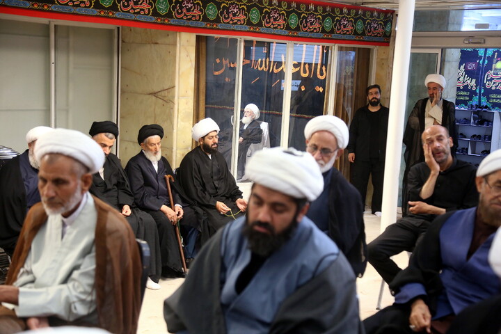 تصاویر/ مراسم عزاداری روز دوم محرم در دفتر آیت الله العظمی نوری همدانی