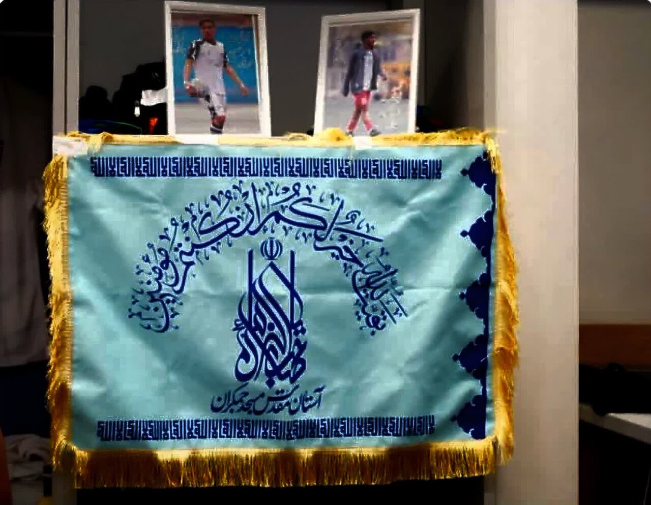 پرچمی که از قم راهی آمریکا شد