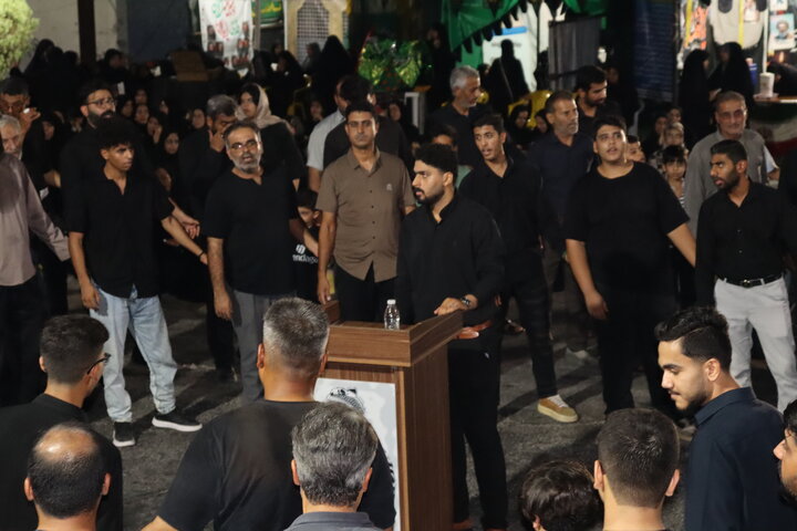 تصاویر/ عزاداری شب چهارم محرم در بندر دیّر