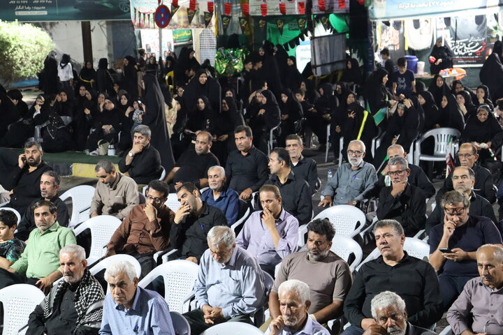 تصاویر/ عزاداری شب چهارم محرم در بندر دیّر