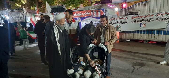 تصاویر / حضور امام جمعه مراغه در جمع خادمان مواکب مردمی مراغه