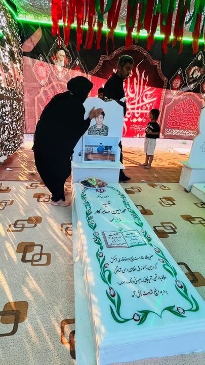 تصاویر/ چهلم شهادت جهادگر بسیجی محمدامین صابرکار