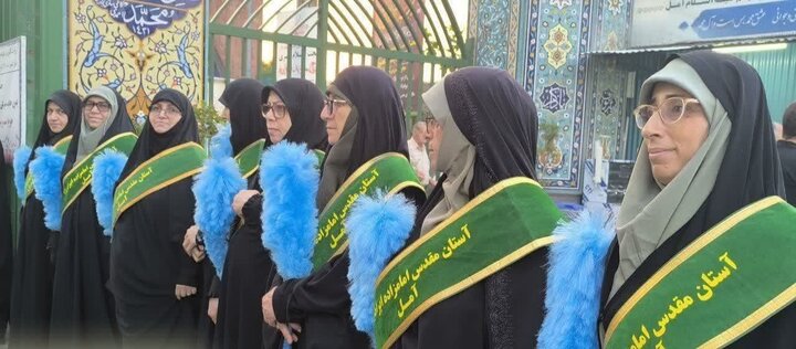 تصاویر/ استقبال از دمام زنان شهرستان بابل در بقعه متبرکه امامزاده ابراهیم (ع) آمل