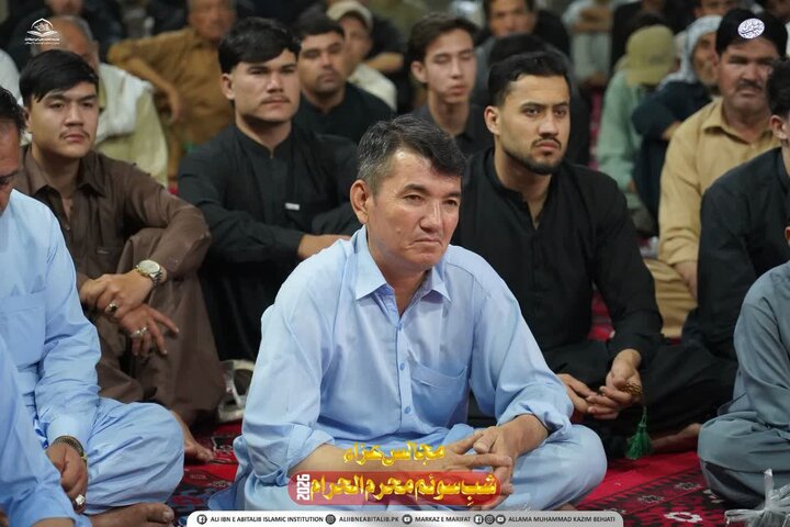 کوئٹہ؛ مدرسہ علمیہ علی ابن ابی طالب (ع) میں عشرہ محرم 1448ھ کی شب سوم کی مجلس عزا
