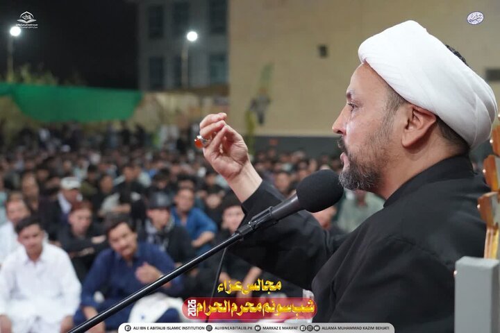 کوئٹہ؛ مدرسہ علمیہ علی ابن ابی طالب (ع) میں عشرہ محرم 1448ھ کی شب سوم کی مجلس عزا