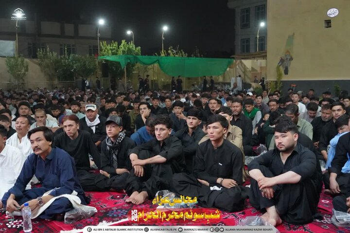 کوئٹہ؛ مدرسہ علمیہ علی ابن ابی طالب (ع) میں عشرہ محرم 1448ھ کی شب سوم کی مجلس عزا