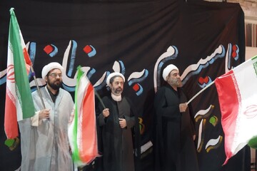 تصاویر / مجلس سوگواری حضرت امام حسین علیه الاسلام در محوطه مدرسه علمیه شیخ الاسلام قزوین