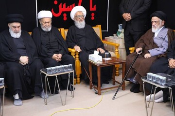 تصاویر/ برگزاری دهه مجالس محرم در دفتر آیت‌الله العظمیٰ شیخ بشیر نجفی در نجف اشرف
