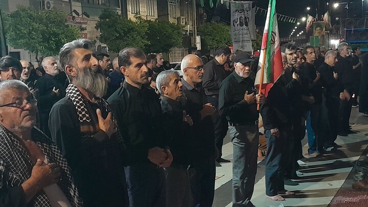 تصاویر/ اقامه عزای حسینی در تجمع شبانه مردم فریدونکنار