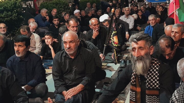 تصاویر/ اقامه عزای حسینی در تجمع شبانه مردم فریدونکنار