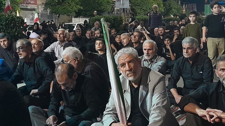 تصاویر/ اقامه عزای حسینی در تجمع شبانه مردم فریدونکنار