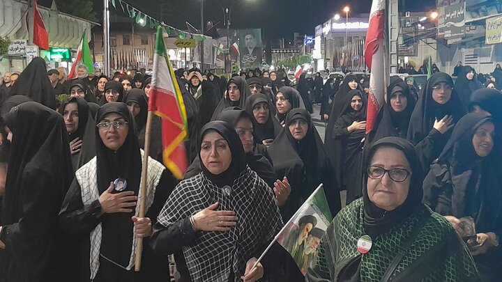 تصاویر/ اقامه عزای حسینی در تجمع شبانه مردم فریدونکنار