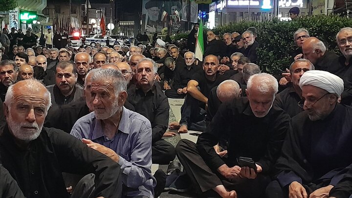 تصاویر/ اقامه عزای حسینی در تجمع شبانه مردم فریدونکنار