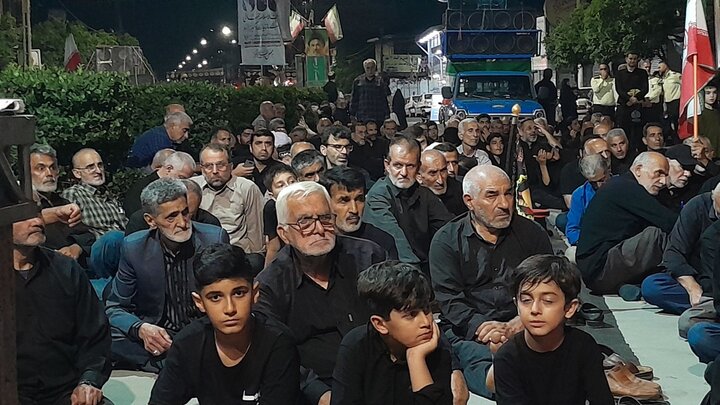 تصاویر/ اقامه عزای حسینی در تجمع شبانه مردم فریدونکنار