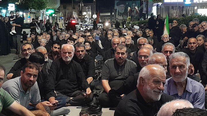 تصاویر/ اقامه عزای حسینی در تجمع شبانه مردم فریدونکنار