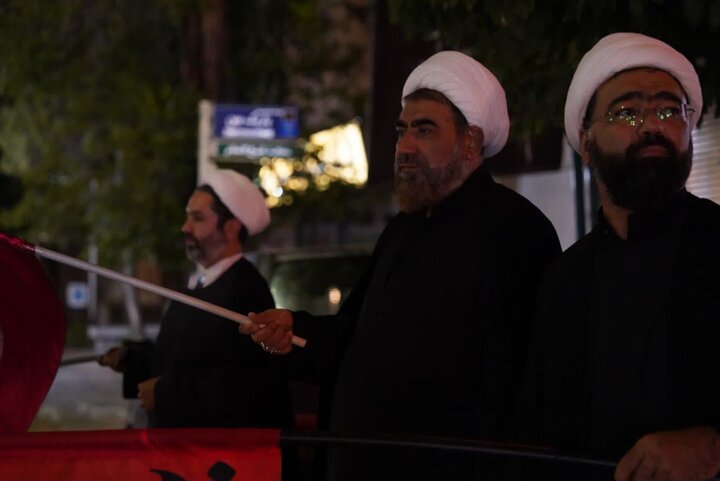 تصاویر / مجلس سوگواری حضرت امام حسین علیه الاسلام قزوین در محوطه مدرسه علمیه شیخ الاسلام قزوین