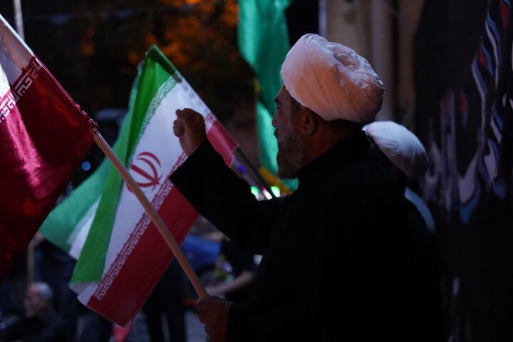 تصاویر / مجلس سوگواری حضرت امام حسین علیه الاسلام قزوین در محوطه مدرسه علمیه شیخ الاسلام قزوین