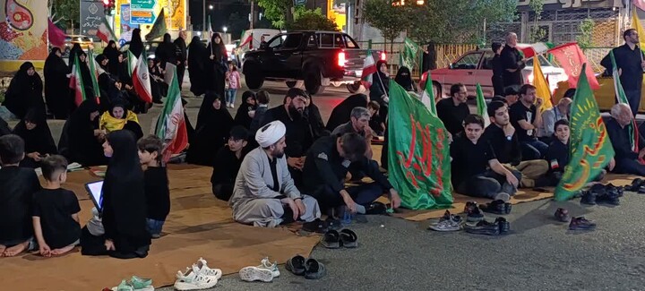 تصاویر/ مراسم سوگواری شب پنجم محرم در موکب مدرسه علمیه صادقیه تبریز