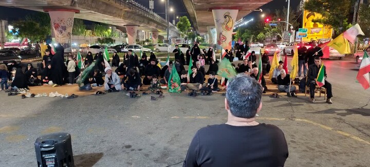 تصاویر/ مراسم سوگواری شب پنجم محرم در موکب مدرسه علمیه صادقیه تبریز