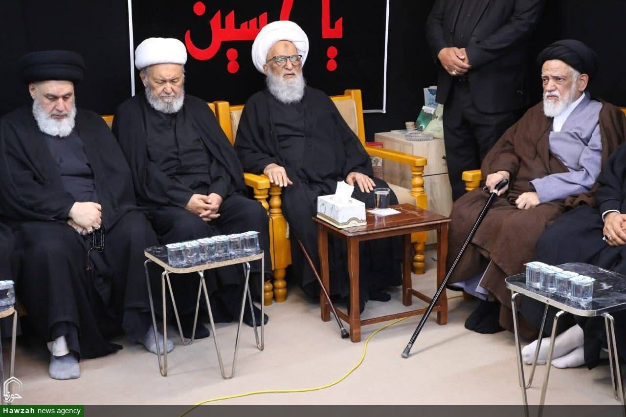 تصاویر/ برگزاری دهه مجالس محرم در دفتر آیت‌الله العظمیٰ شیخ بشیر نجفی در نجف اشرف