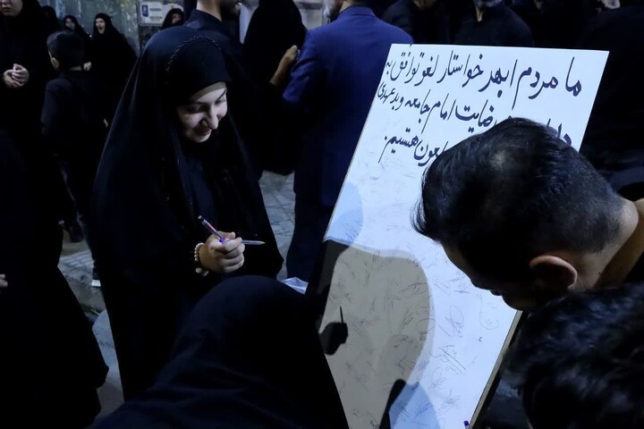 تصاویر/ خروش ابهری ها در شب ۱۱۲ تجمعات مردمی